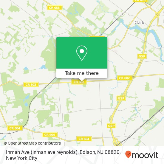 Inman Ave (inman ave reynolds), Edison, NJ 08820 map