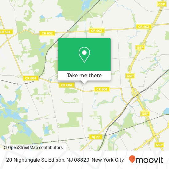 20 Nightingale St, Edison, NJ 08820 map