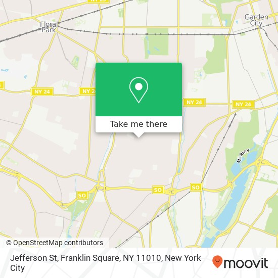 Mapa de Jefferson St, Franklin Square, NY 11010