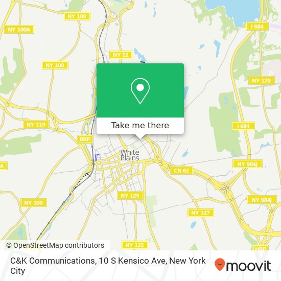 Mapa de C&K Communications, 10 S Kensico Ave