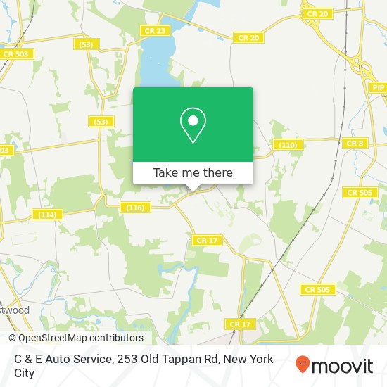 Mapa de C & E Auto Service, 253 Old Tappan Rd