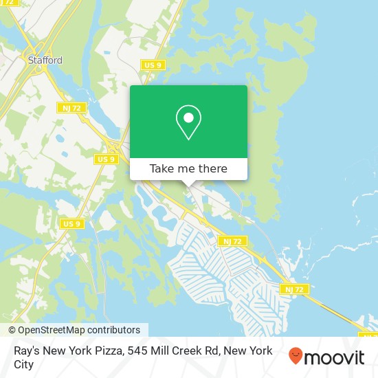Mapa de Ray's New York Pizza, 545 Mill Creek Rd