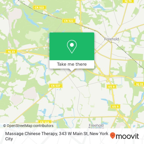 Mapa de Massage Chinese Therapy, 343 W Main St