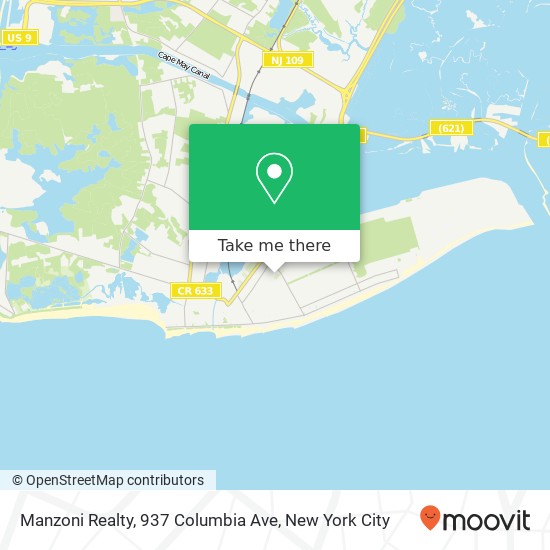 Mapa de Manzoni Realty, 937 Columbia Ave