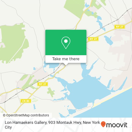 Mapa de Lon Hamaekers Gallery, 903 Montauk Hwy
