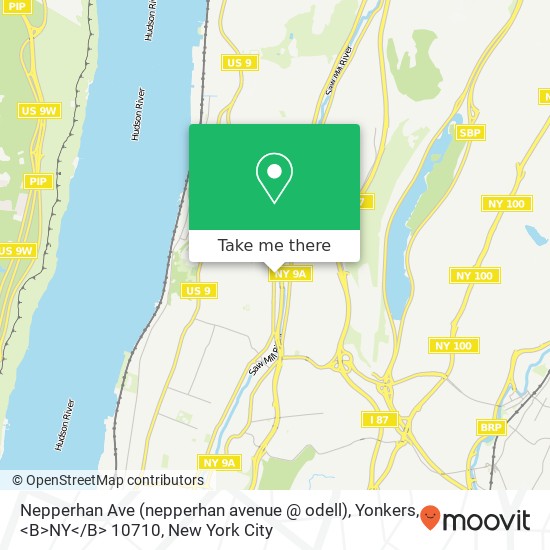 Nepperhan Ave (nepperhan avenue @ odell), Yonkers, <B>NY< / B> 10710 map