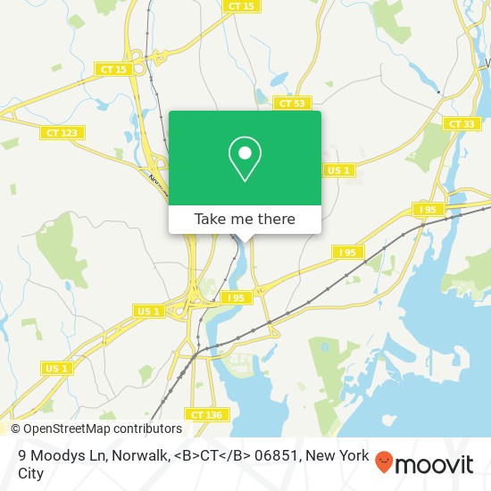 9 Moodys Ln, Norwalk, <B>CT< / B> 06851 map