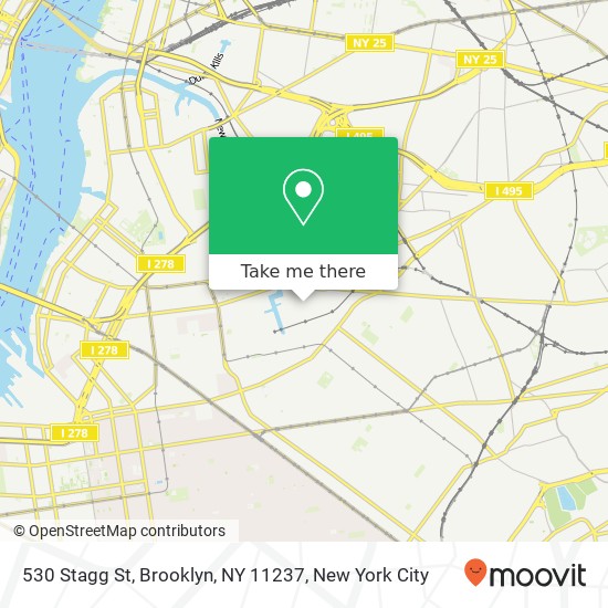 Mapa de 530 Stagg St, Brooklyn, NY 11237