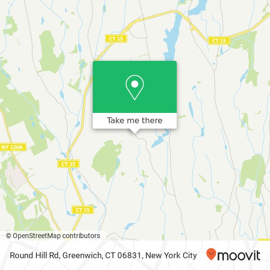 Mapa de Round Hill Rd, Greenwich, CT 06831