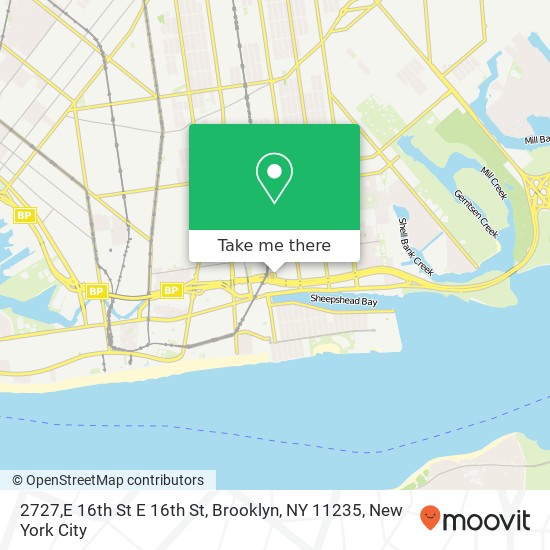 2727,E 16th St E 16th St, Brooklyn, NY 11235 map