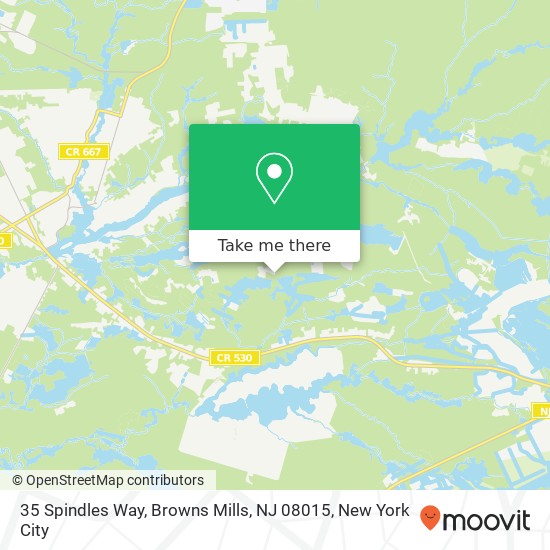 Mapa de 35 Spindles Way, Browns Mills, NJ 08015