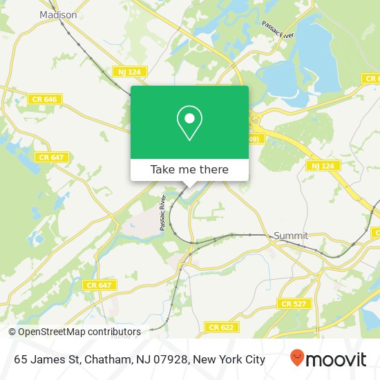 65 James St, Chatham, NJ 07928 map