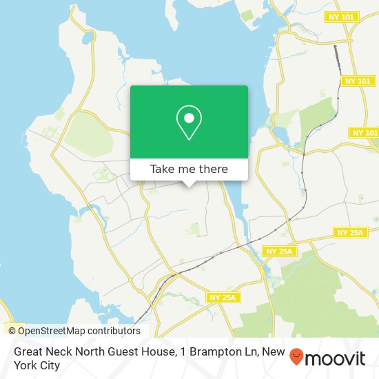 Great Neck North Guest House, 1 Brampton Ln map