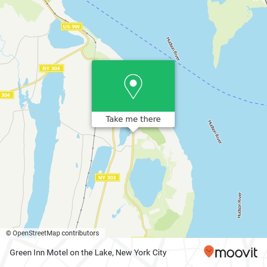 Mapa de Green Inn Motel on the Lake