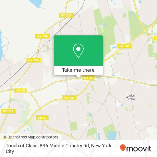 Touch of Class, 836 Middle Country Rd map