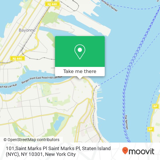 Mapa de 101,Saint Marks Pl Saint Marks Pl, Staten Island (NYC), NY 10301