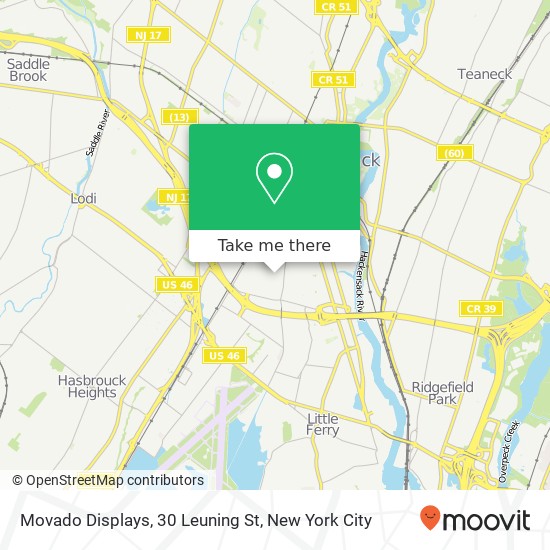 Movado Displays, 30 Leuning St map