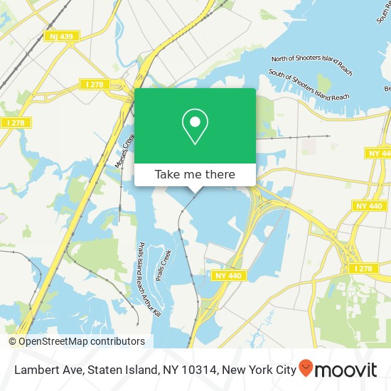 Mapa de Lambert Ave, Staten Island, NY 10314