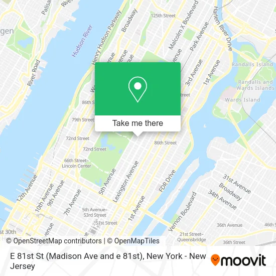 E 81st St (Madison Ave and e 81st) map