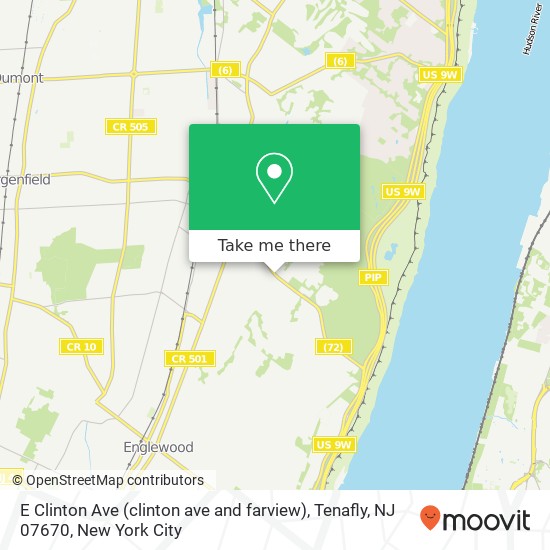 E Clinton Ave (clinton ave and farview), Tenafly, NJ 07670 map