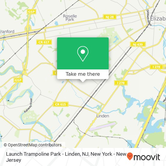 Launch Trampoline Park - Linden, NJ map