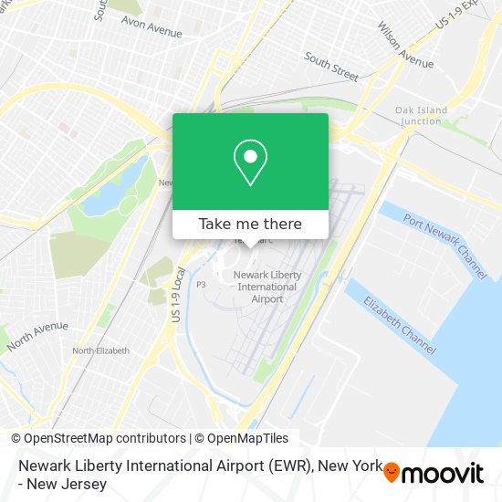Mapa de Newark Liberty International Airport (EWR)