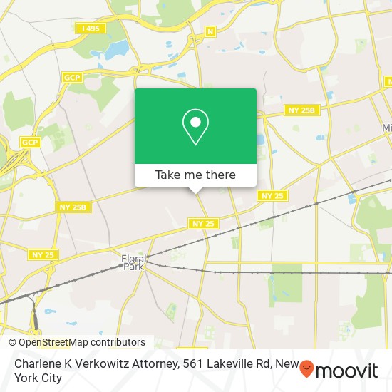 Mapa de Charlene K Verkowitz Attorney, 561 Lakeville Rd
