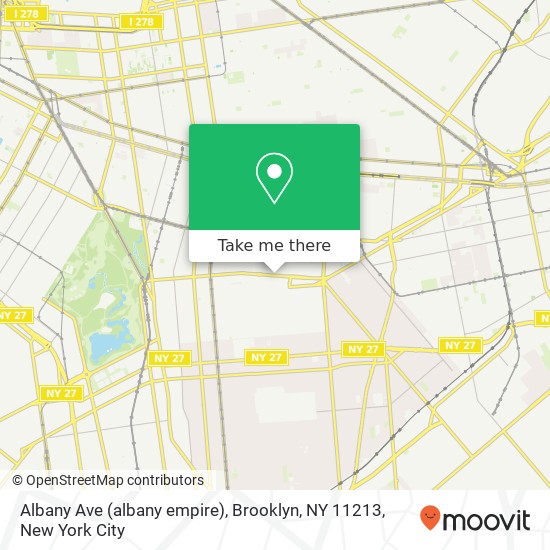 Mapa de Albany Ave (albany empire), Brooklyn, NY 11213