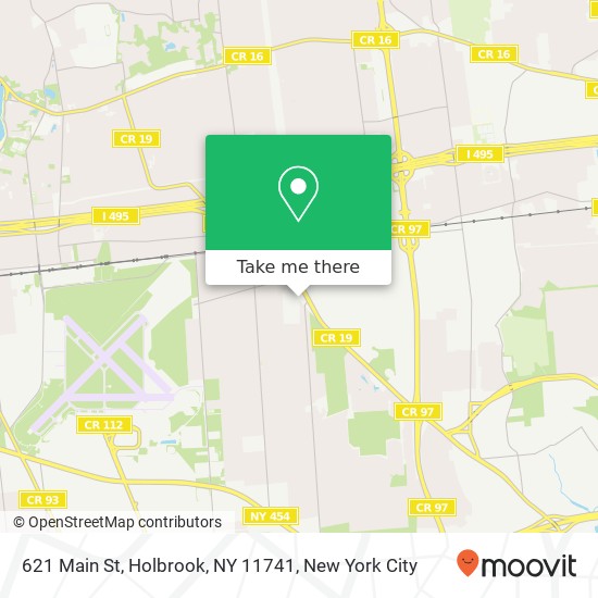 Mapa de 621 Main St, Holbrook, NY 11741