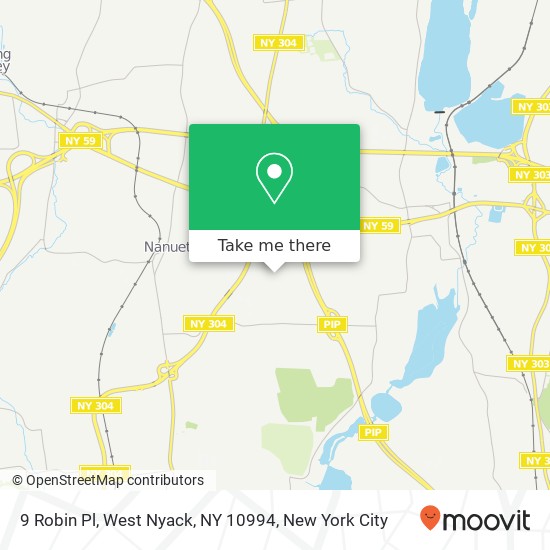 9 Robin Pl, West Nyack, NY 10994 map