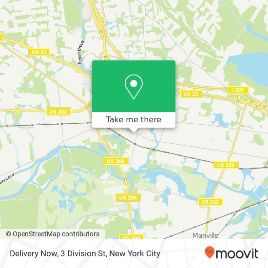 Mapa de Delivery Now, 3 Division St