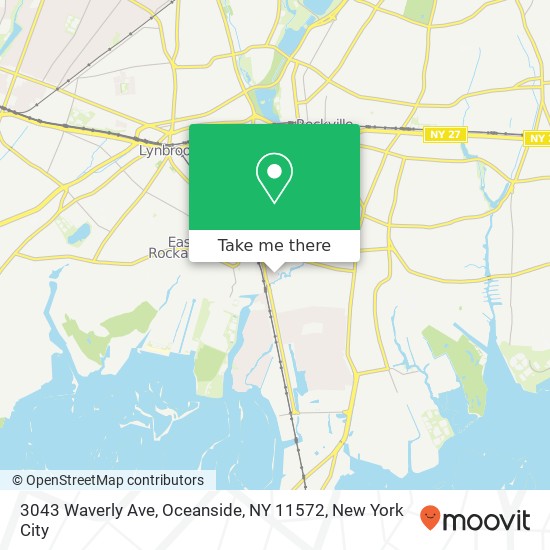 Mapa de 3043 Waverly Ave, Oceanside, NY 11572