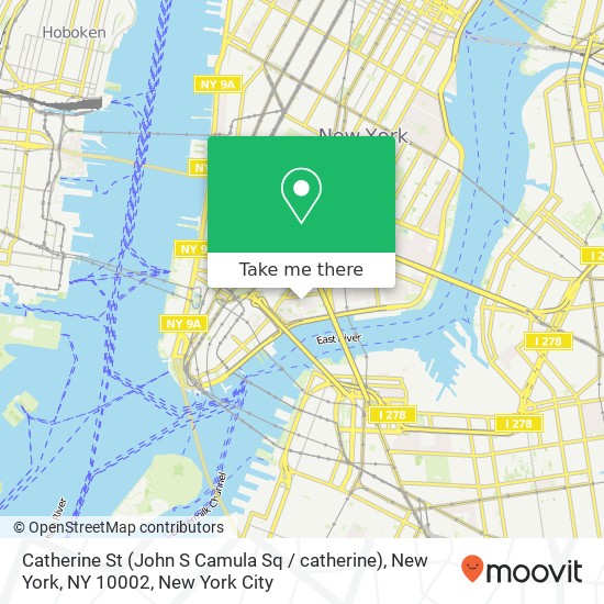 Mapa de Catherine St (John S Camula Sq / catherine), New York, NY 10002