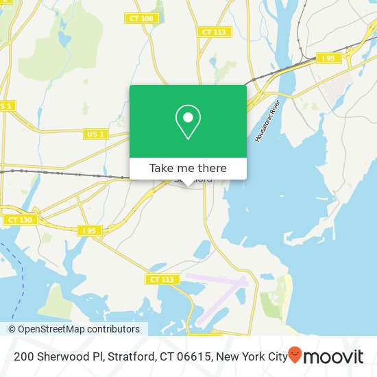 Mapa de 200 Sherwood Pl, Stratford, CT 06615