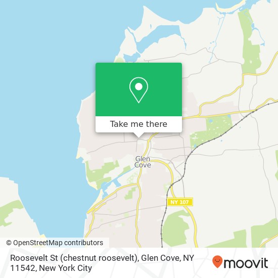 Mapa de Roosevelt St (chestnut roosevelt), Glen Cove, NY 11542