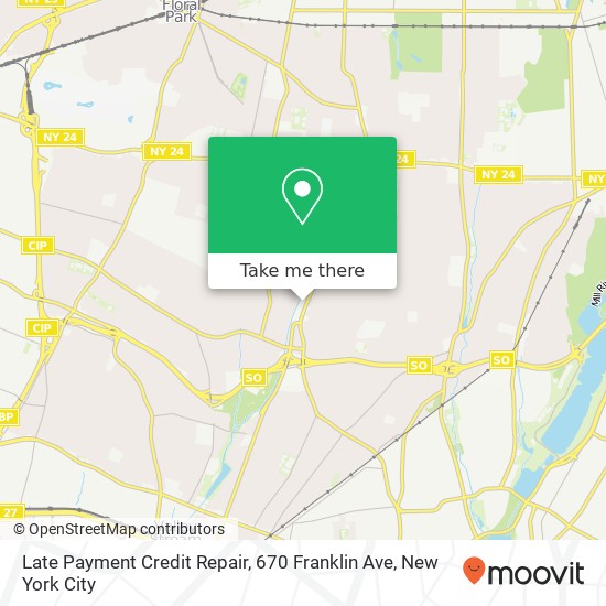 Late Payment Credit Repair, 670 Franklin Ave map