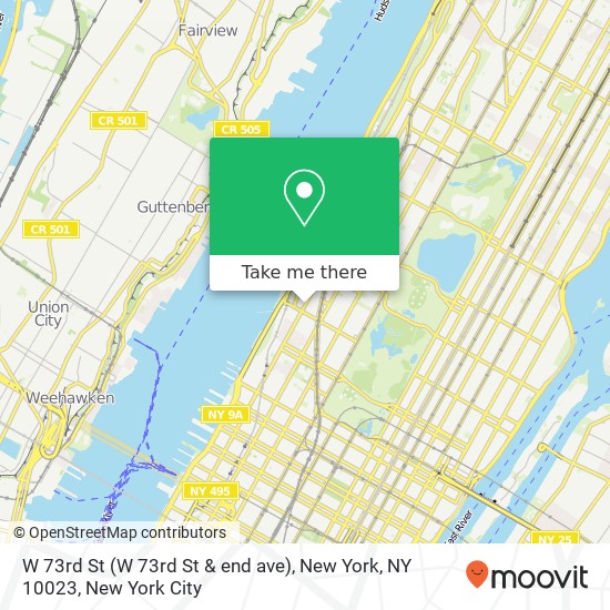 W 73rd St (W 73rd St & end ave), New York, NY 10023 map