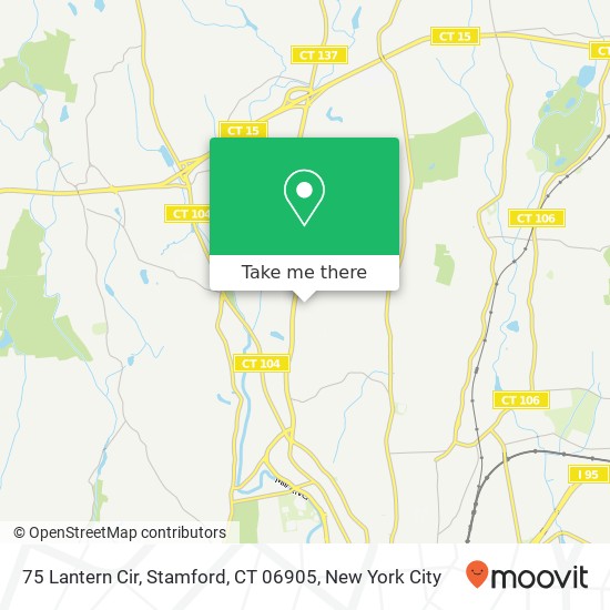Mapa de 75 Lantern Cir, Stamford, CT 06905