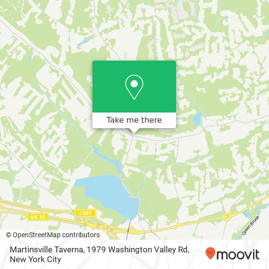 Mapa de Martinsville Taverna, 1979 Washington Valley Rd