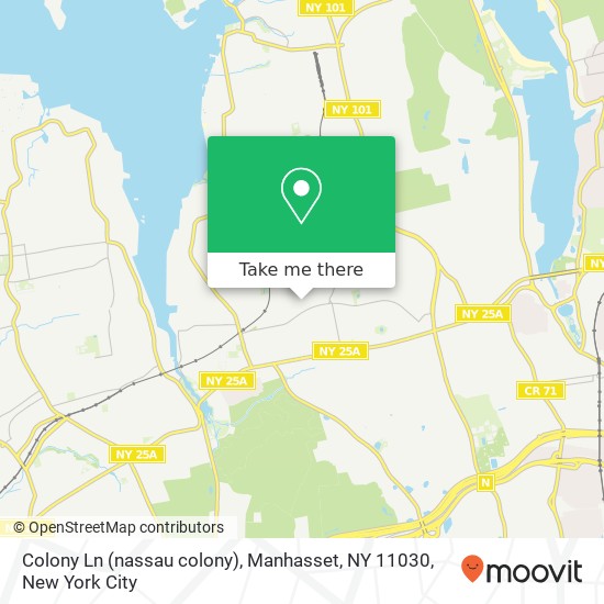 Mapa de Colony Ln (nassau colony), Manhasset, NY 11030