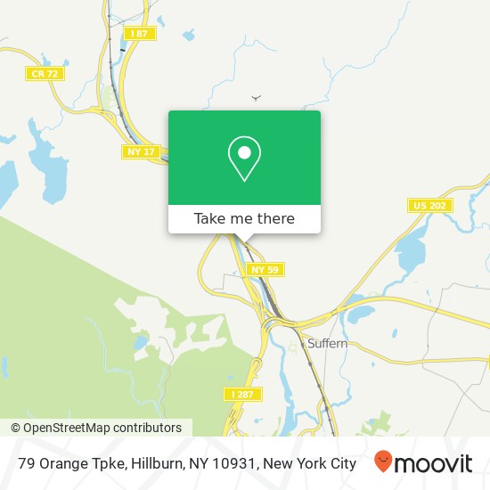 Mapa de 79 Orange Tpke, Hillburn, NY 10931