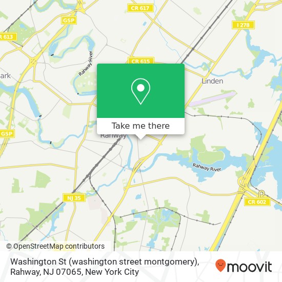 Mapa de Washington St (washington street montgomery), Rahway, NJ 07065