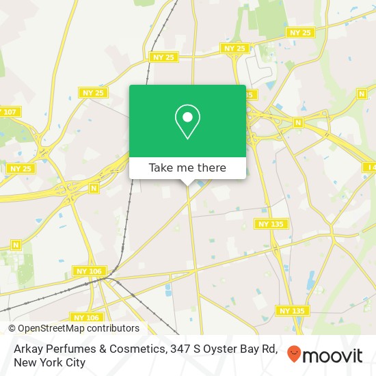 Mapa de Arkay Perfumes & Cosmetics, 347 S Oyster Bay Rd