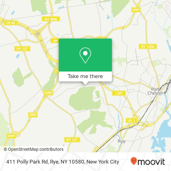 Mapa de 411 Polly Park Rd, Rye, NY 10580