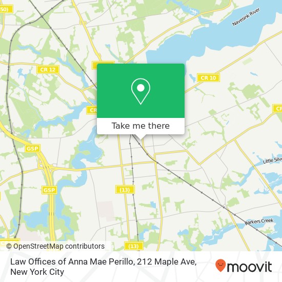 Mapa de Law Offices of Anna Mae Perillo, 212 Maple Ave