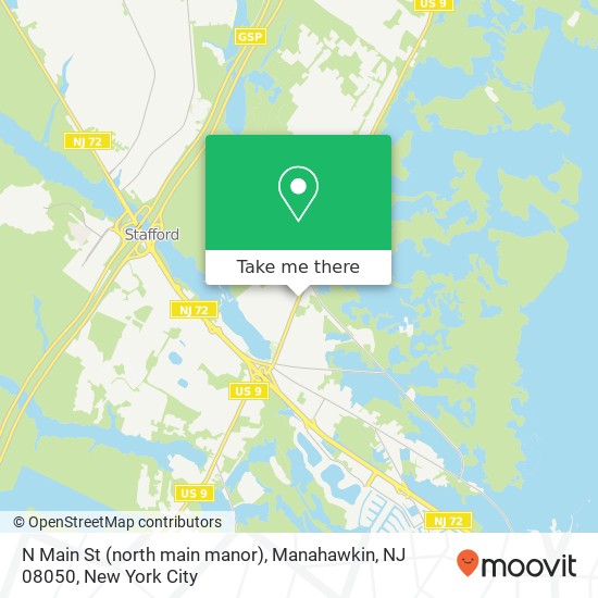 Mapa de N Main St (north main manor), Manahawkin, NJ 08050