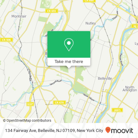 134 Fairway Ave, Belleville, NJ 07109 map