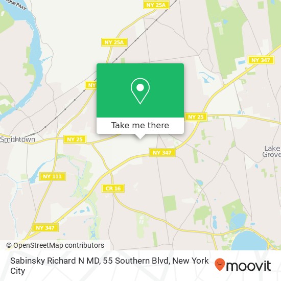 Mapa de Sabinsky Richard N MD, 55 Southern Blvd