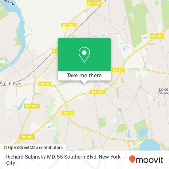 Mapa de Richard Sabinsky MD, 55 Southern Blvd