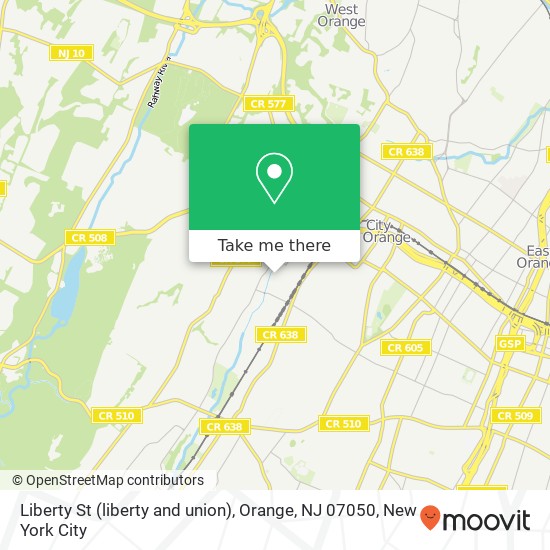 Mapa de Liberty St (liberty and union), Orange, NJ 07050